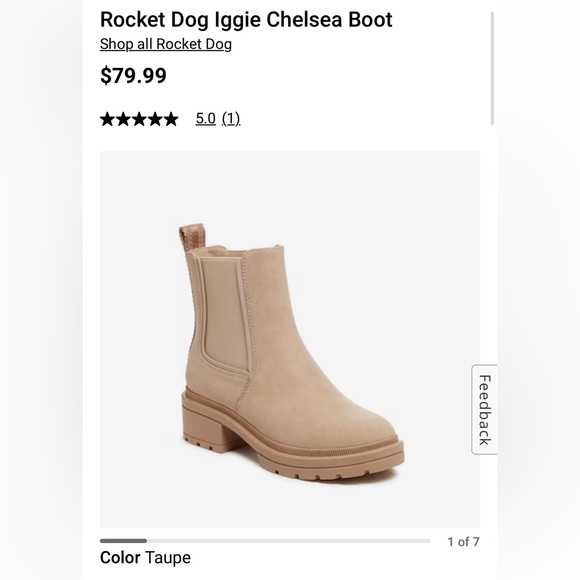 Taupe Chelsea Boot by Rocket Dog - Picture 1 of 4